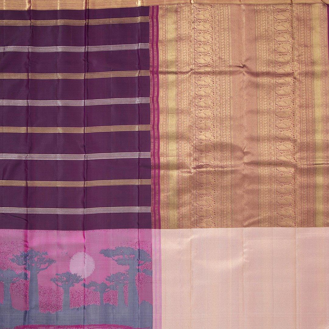 Half And Half Silk With Senic Border - Kumaran Silks