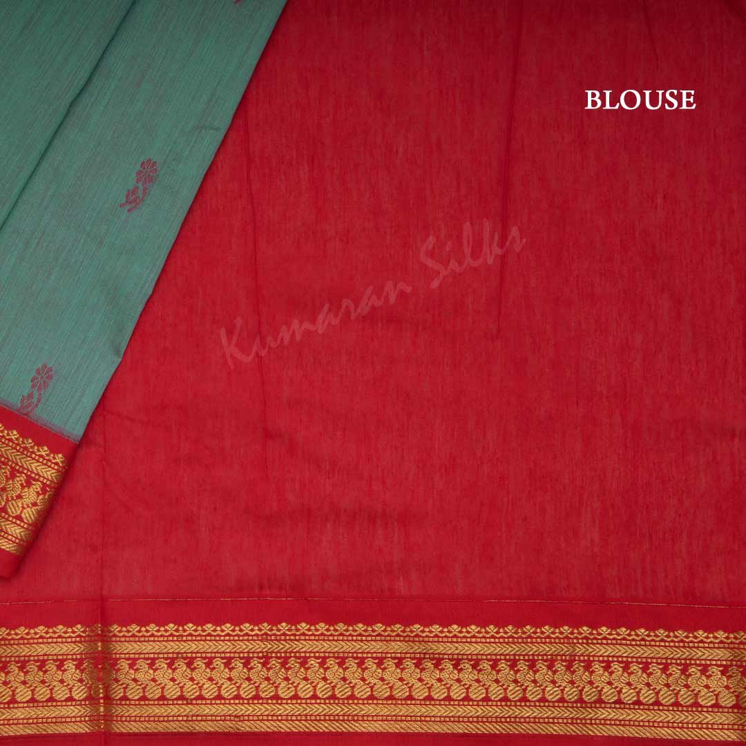 Red | Gadwal / Kalyani Cotton Silk Sarees Handloom Saree with Green Za –  Veshh