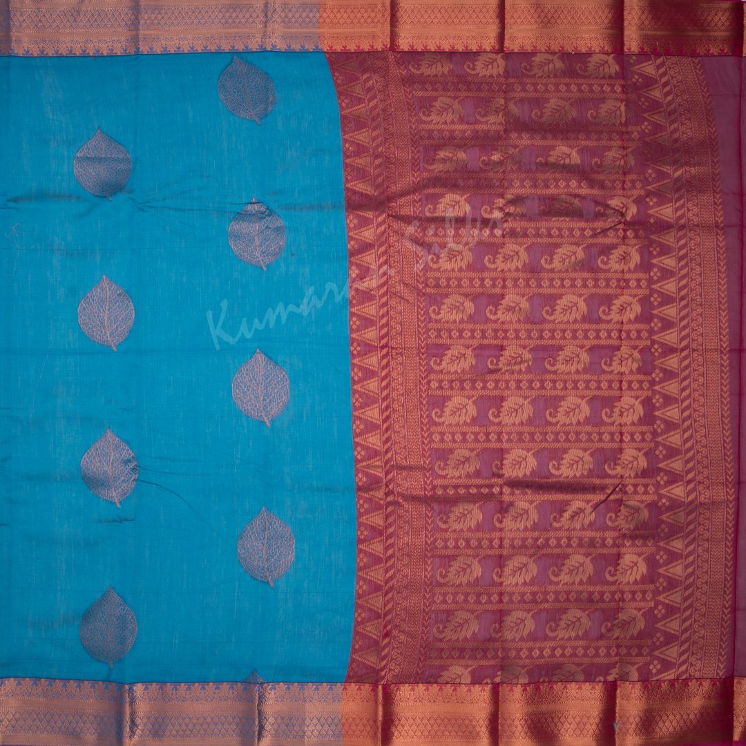 Peacock Blue Woven Banarasi Silk Saree – Rushini