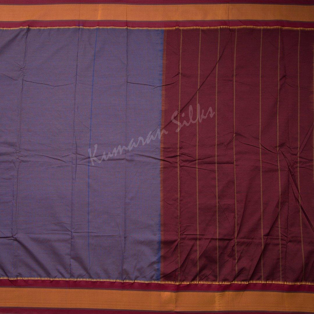 Dharwad Cotton Violet Saree 03 - Kumaran Silks