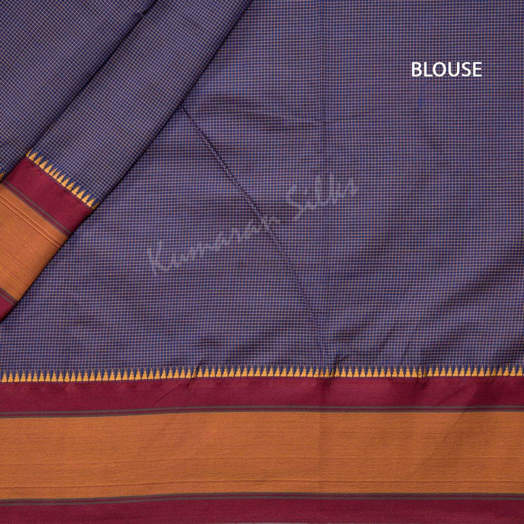 Dharwad Cotton Violet Saree 03 - Kumaran Silks