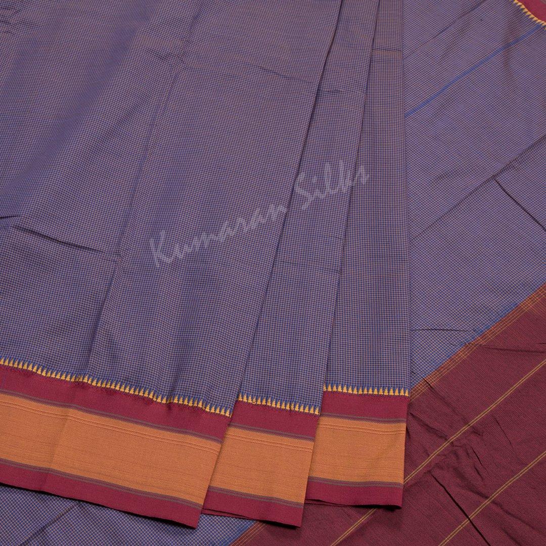 Dharwad Cotton Violet Saree 03 - Kumaran Silks