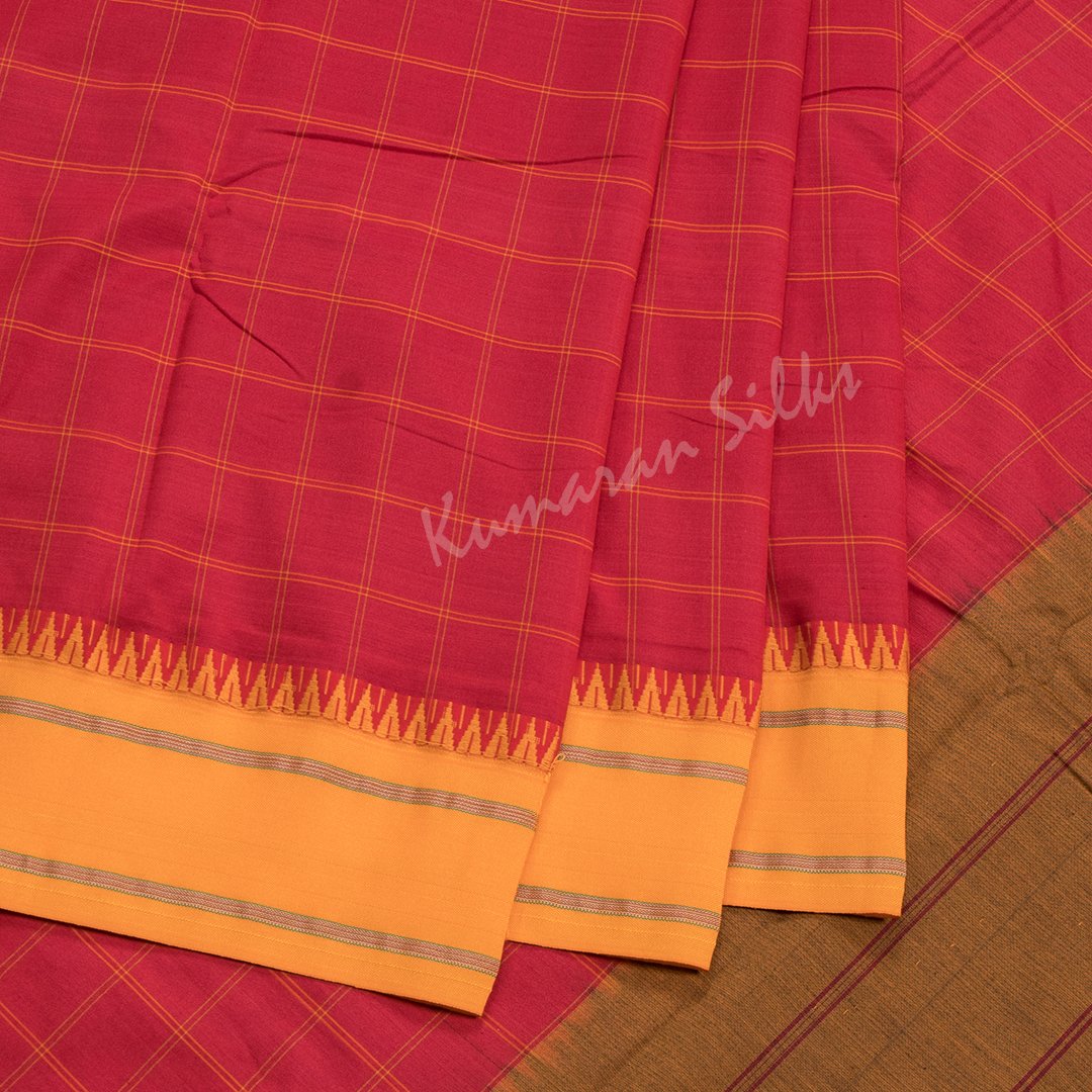 Dharwad Cotton Red Saree 05