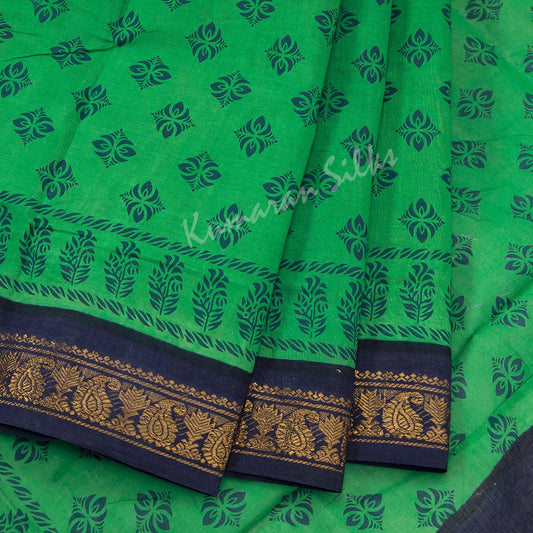 Sungudi Cotton Readymade Saree Paired with Brocade Blouse with Hip Belt For  Kids-SRI001MSRB