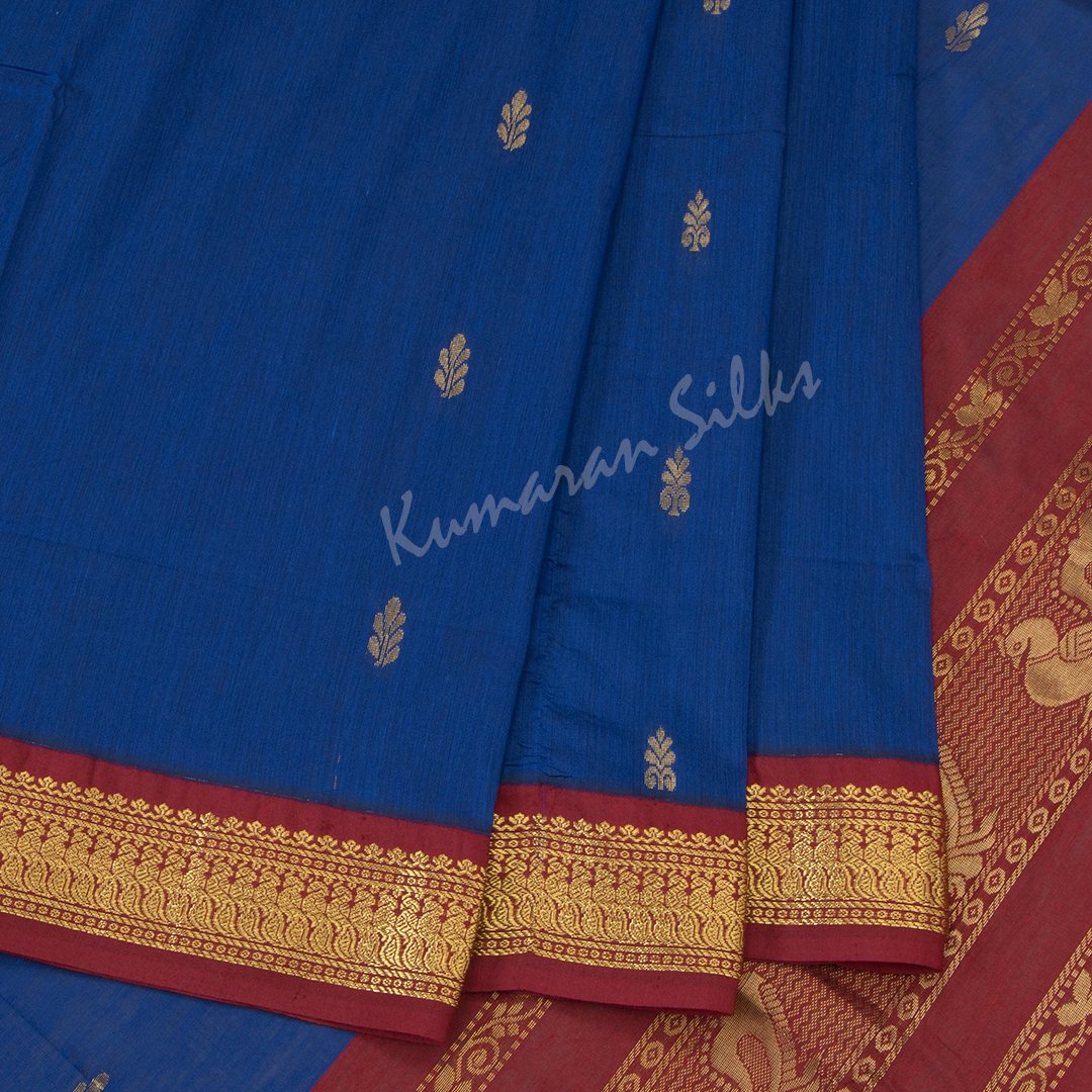 INDIA COLLECTION KALYANI COTTON SILK MOR DESINGNER HEAVY SILK SAREE