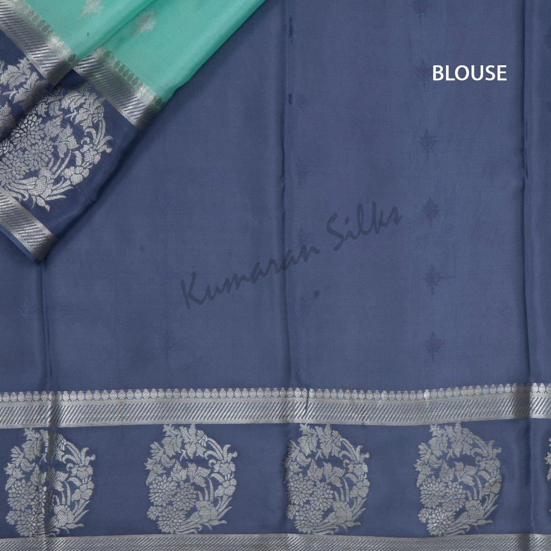 Mint Green Pure Mysore Crepe Silk Saree 05 - Kumaran Silks