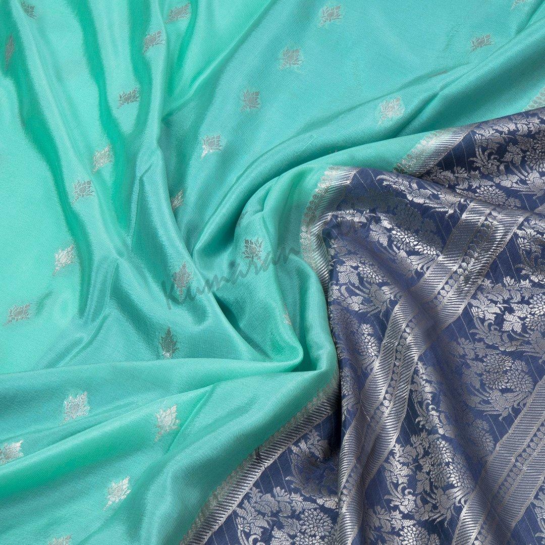 Mint Green Pure Mysore Crepe Silk Saree 05 - Kumaran Silks