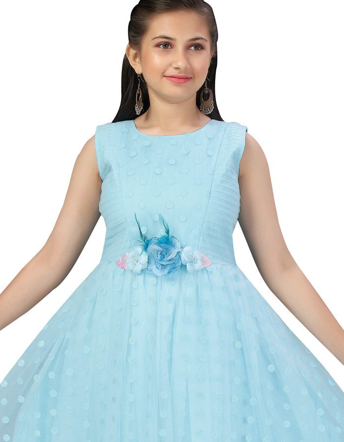 Buy Fashioniests's Net Gown Dress Material (Sky Blue net gown _Sky Blue_)  at Amazon.in