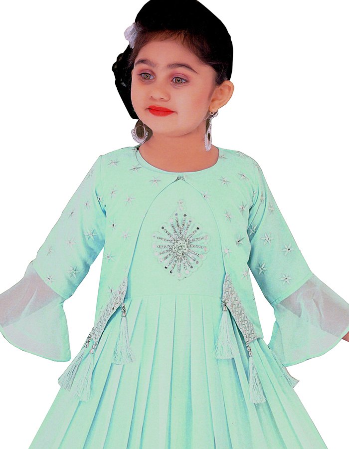 Adhoos Collections Kerala Style Attractive Kids Frock  Kids New Style  Stitched Traditional Frock