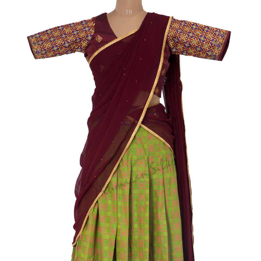 South Indian Traditional Half Saree – Looknbook Art